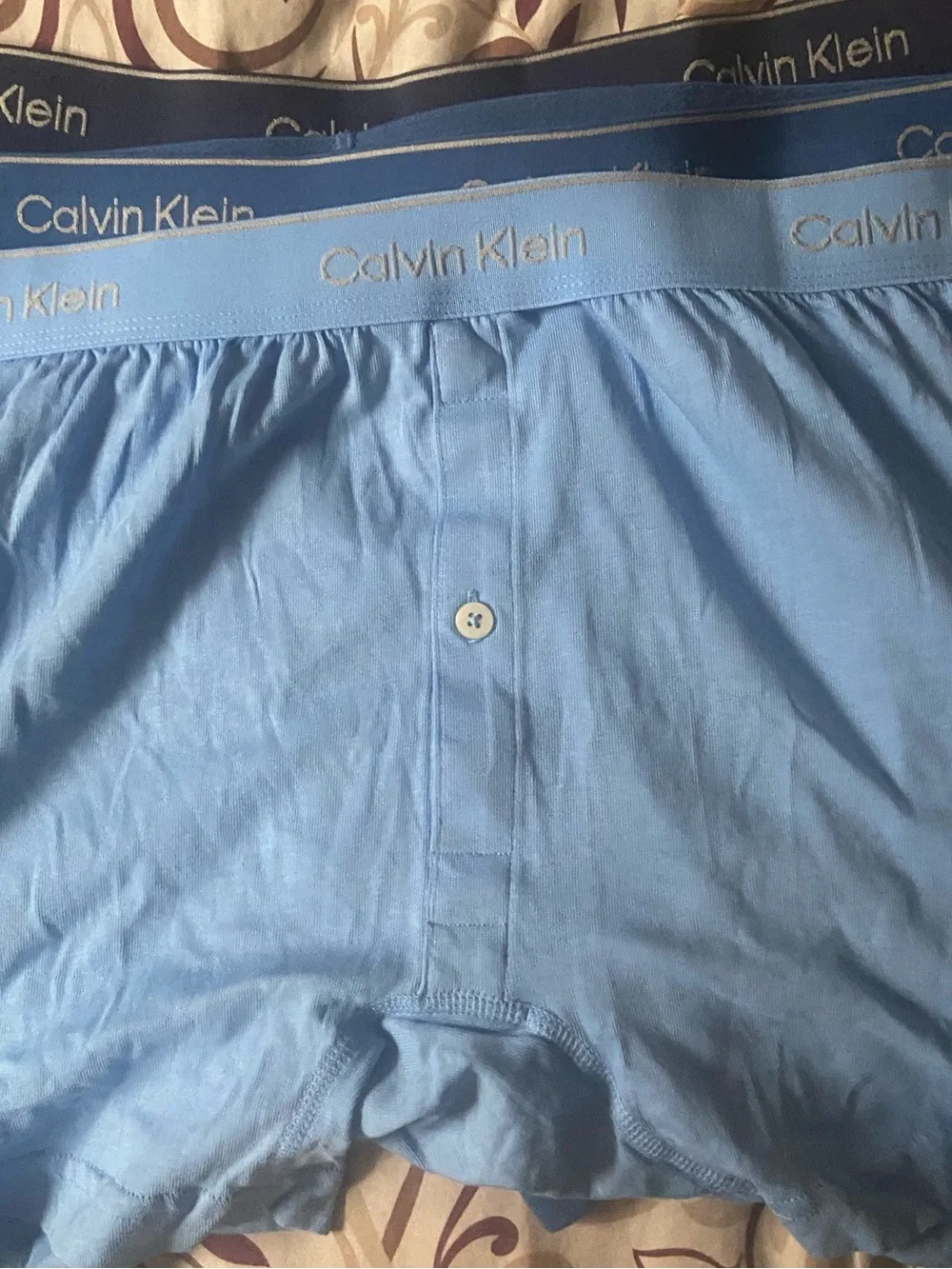 Calvin Klein Men's 3-Pack Cotton Boxer Shorts - Light Blue / Blue / Navy